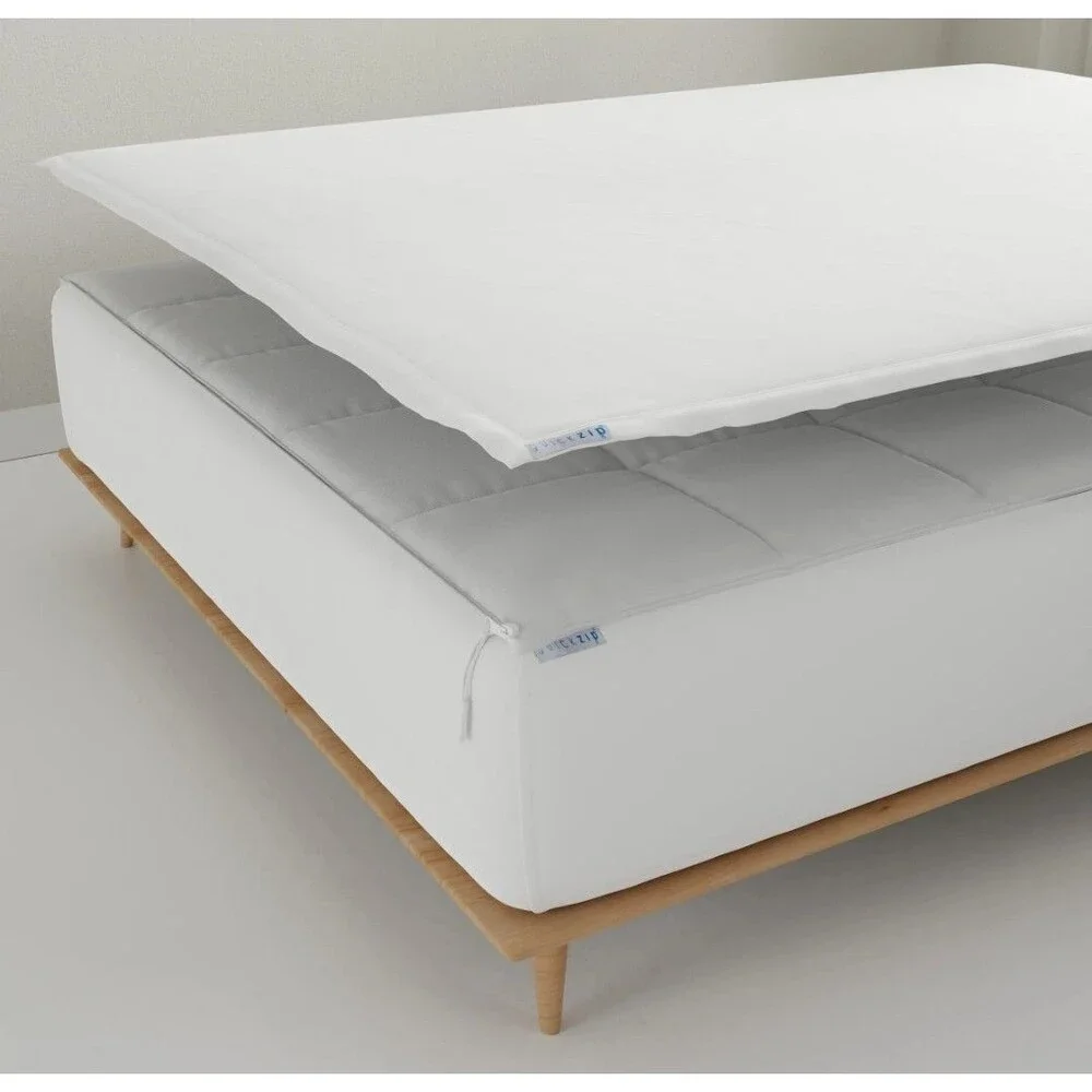Quick Zip BEDDING Fitted RV Queen Short Sheet Base & ZipOn Sheet Sateen W/Extra